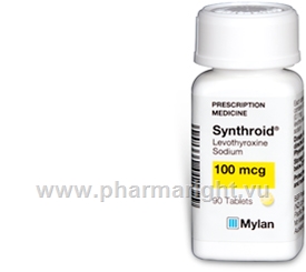 Synthroid (Levothyroxine) 100mcg (0.1mg) 90 Tablets/Pack