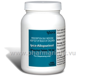 IPCA Allopurinol 100mg 1000 tablets/Packs (Allopurinol 100mg)