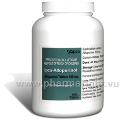 IPCA Allopurinol 300MG 500 Tablets/Pack